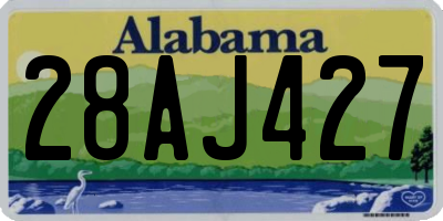 AL license plate 28AJ427