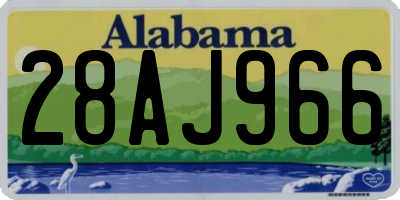 AL license plate 28AJ966