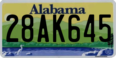 AL license plate 28AK645