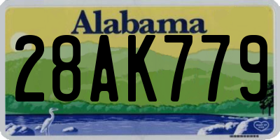 AL license plate 28AK779