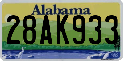 AL license plate 28AK933