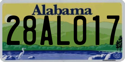 AL license plate 28AL017