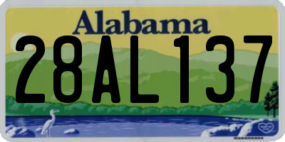 AL license plate 28AL137