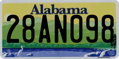 AL license plate 28AN098