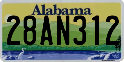 AL license plate 28AN312