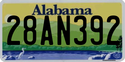 AL license plate 28AN392