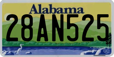 AL license plate 28AN525
