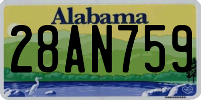 AL license plate 28AN759