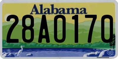 AL license plate 28AO170