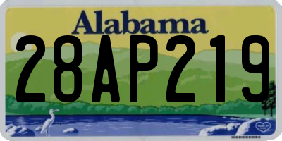AL license plate 28AP219
