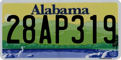 AL license plate 28AP319