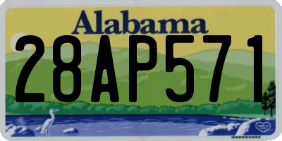 AL license plate 28AP571