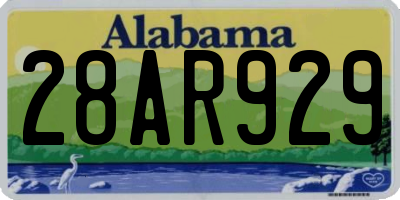 AL license plate 28AR929