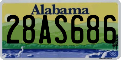 AL license plate 28AS686