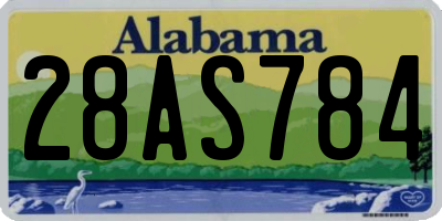 AL license plate 28AS784