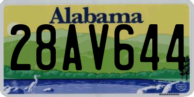 AL license plate 28AV644