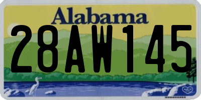 AL license plate 28AW145