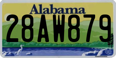 AL license plate 28AW879
