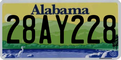 AL license plate 28AY228