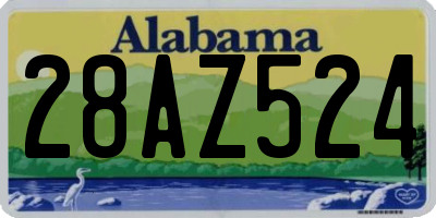 AL license plate 28AZ524