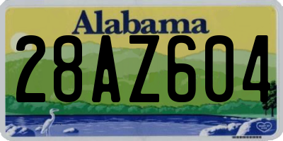 AL license plate 28AZ604