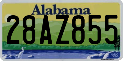 AL license plate 28AZ855