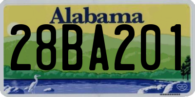 AL license plate 28BA201