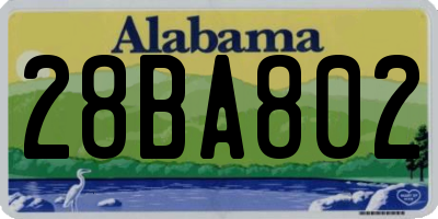 AL license plate 28BA802