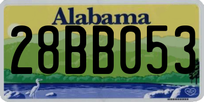AL license plate 28BB053