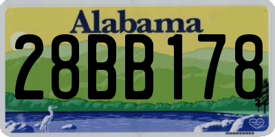 AL license plate 28BB178