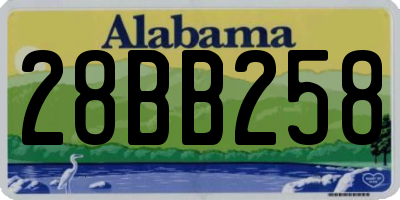 AL license plate 28BB258