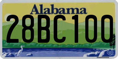 AL license plate 28BC100