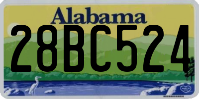 AL license plate 28BC524