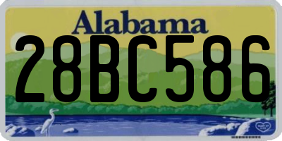 AL license plate 28BC586