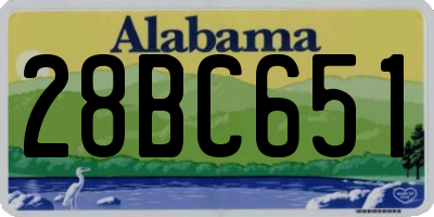 AL license plate 28BC651