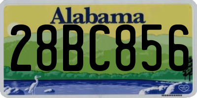 AL license plate 28BC856