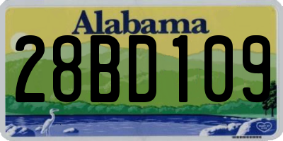 AL license plate 28BD109