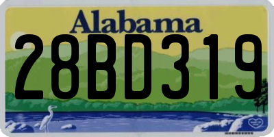 AL license plate 28BD319