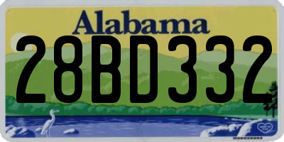AL license plate 28BD332