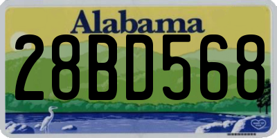 AL license plate 28BD568