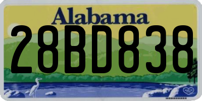 AL license plate 28BD838