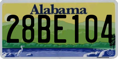 AL license plate 28BE104