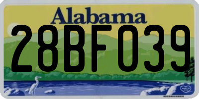 AL license plate 28BF039