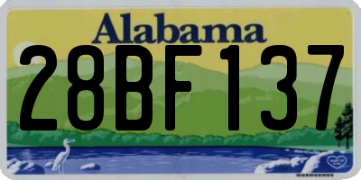 AL license plate 28BF137
