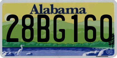 AL license plate 28BG160