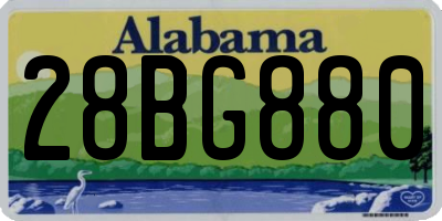 AL license plate 28BG880