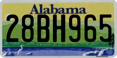AL license plate 28BH965