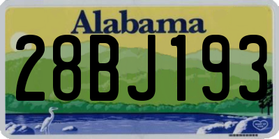 AL license plate 28BJ193