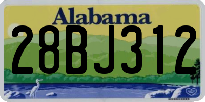 AL license plate 28BJ312