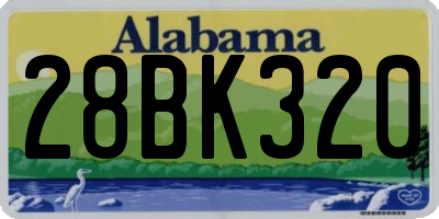 AL license plate 28BK320